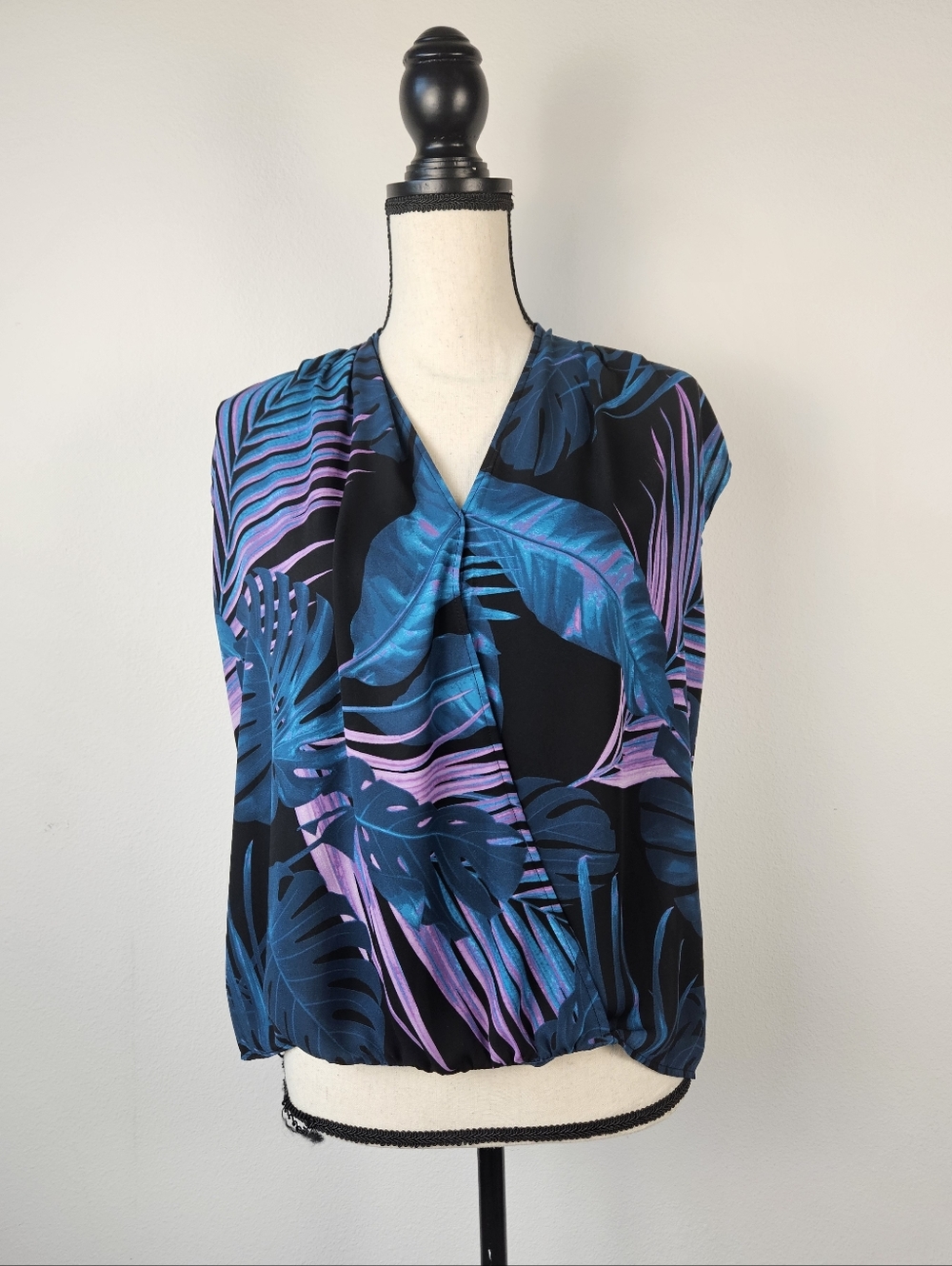 Worthington Tropical Blouse Size Petite Medium